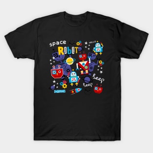 Space robot doodle T-Shirt